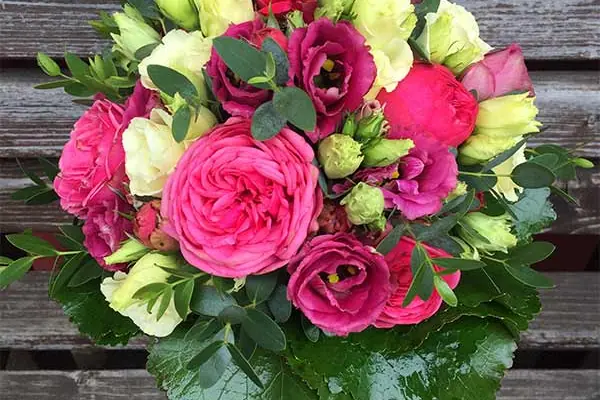 Blumenstrauß in Pink aus dem Blumenabo